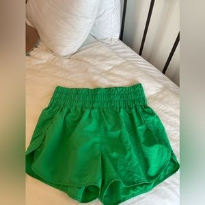 Green high wasted shorts
